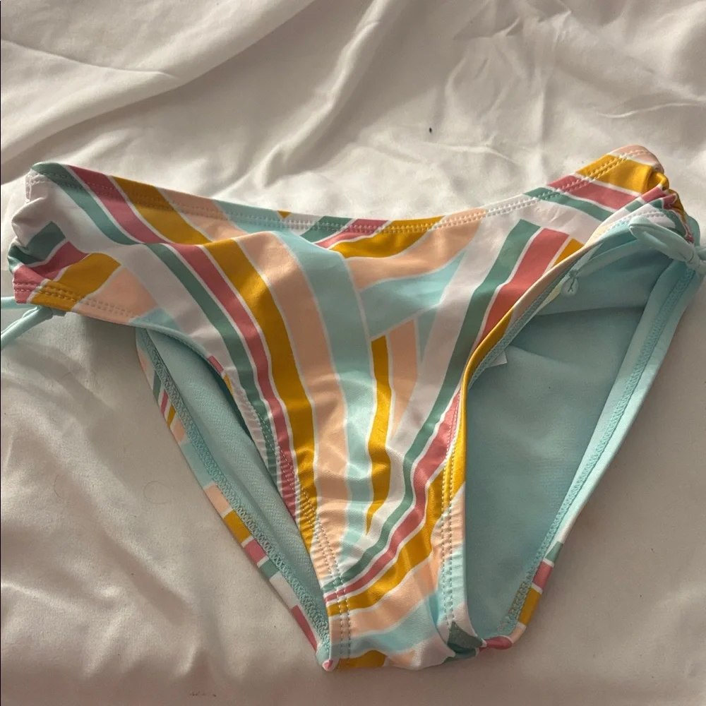 Wonder Nation Striped Multicolor Bikini Bottom large NWOT
